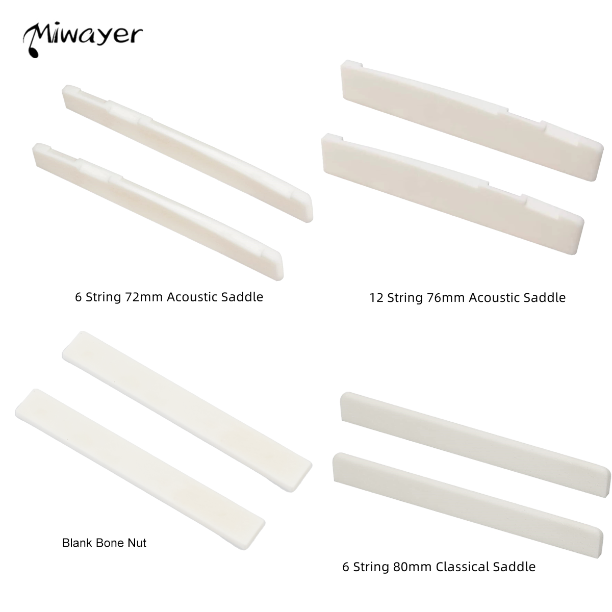 Musical Instrument Accessories - Miwayer 2/4 Pcs 12/6 어쿠스틱/6 클래식/블랭크