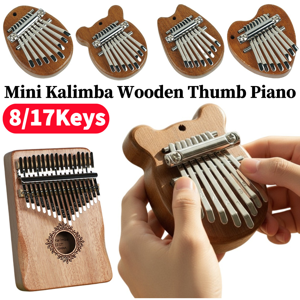Musical Instrument Kalimba - 8/17키 미니 나무 칼림바 고품질 정교한