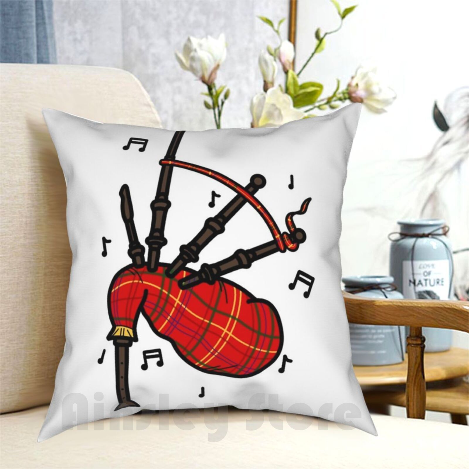 Musical Instrument In Scotland - 백파이프 베개 커버 프린트 홈 소프트
