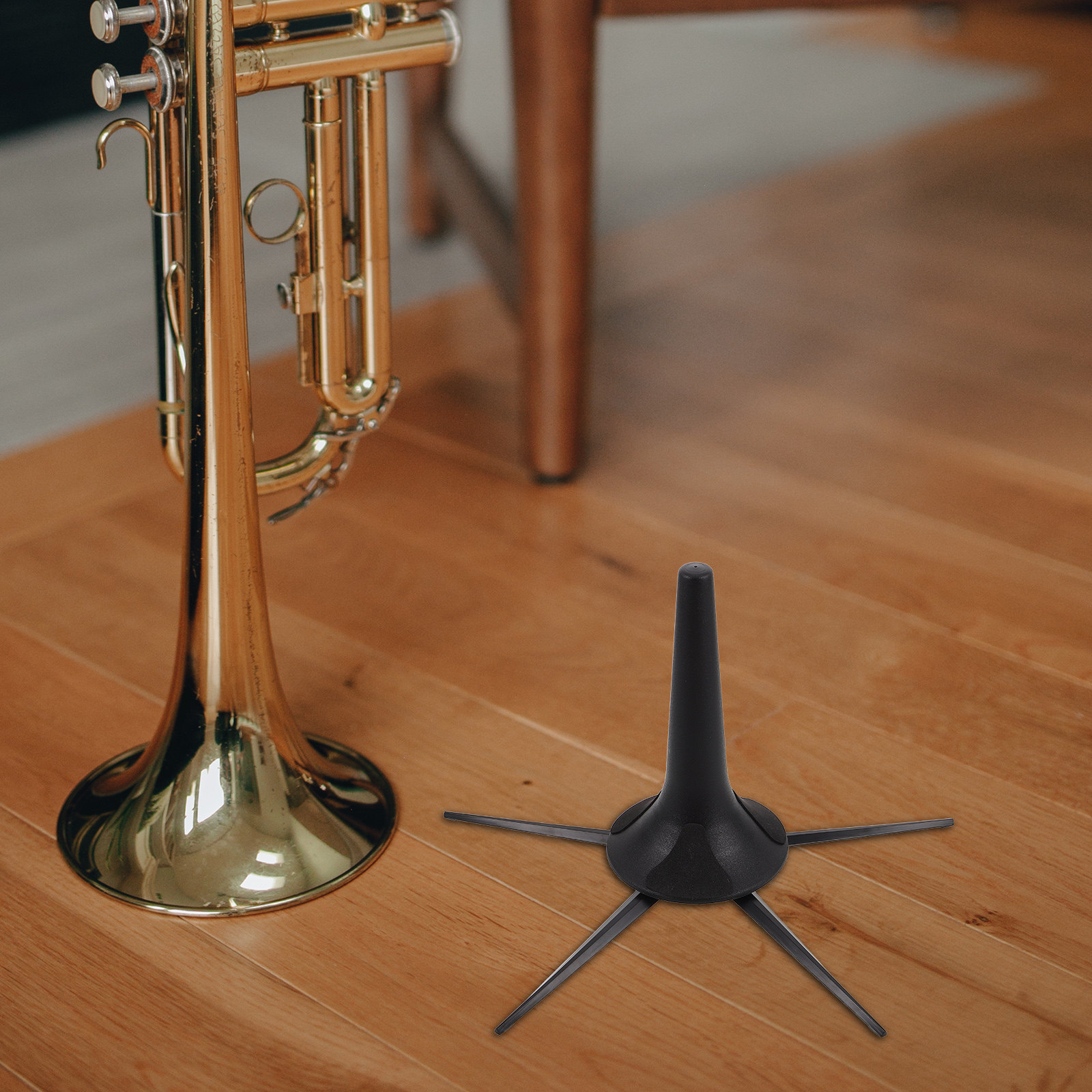 Musical Instrument Accessories - 휴대용 트럼펫 스탠드 접이식 5각 다리