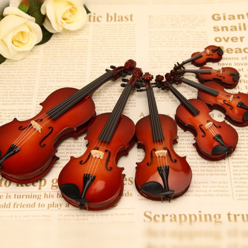 작은 바이올린 피규어 수제 나무 미니어처 악기 장식품  - Musical Instrument Old 리뷰 및 가격