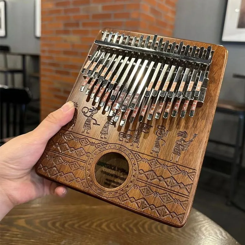 나무 칼림바 휴대용 어린이 시작 연습, 간단한 17 톤 - Musical Instrument Kalimba 리뷰 및 가격