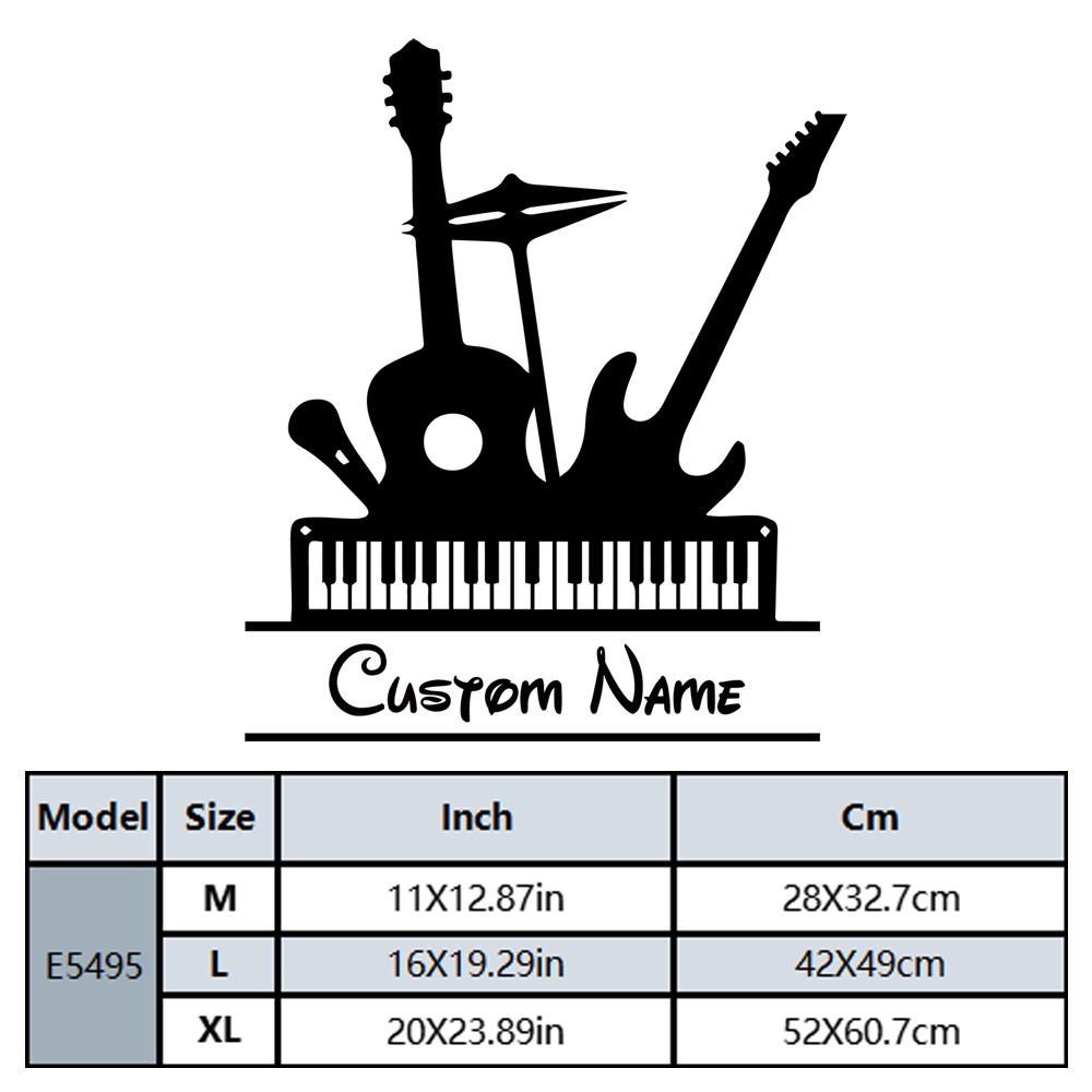 1PC 만화 악기 사용자 정의 이름 이름 벽 데칼 아트 - Musical Instrument Name 리뷰 및 가격