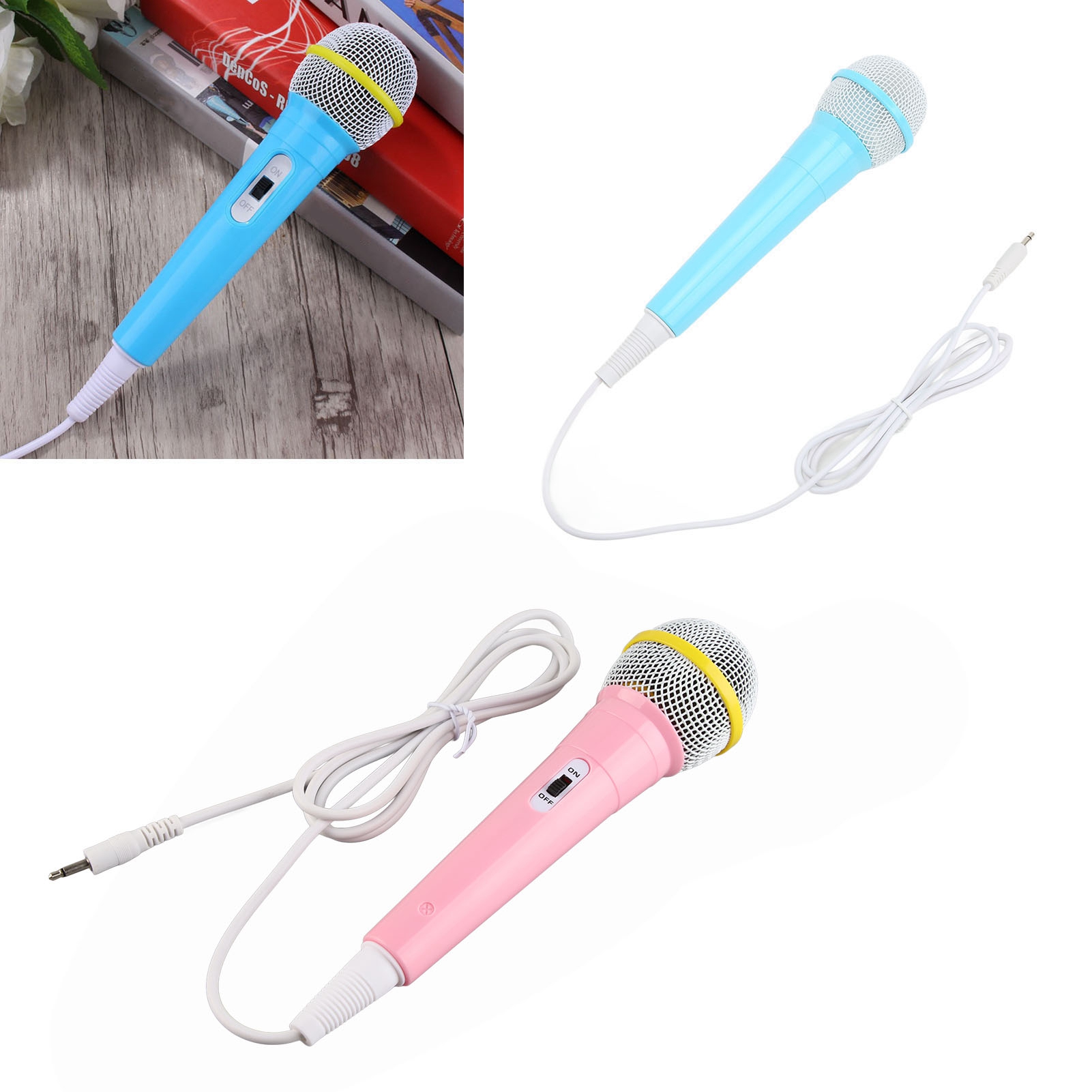 어린이 유선 마이크 3.5mm 플러그 플라스틱 저왜곡  - Musical Instrument Family 리뷰 및 가격