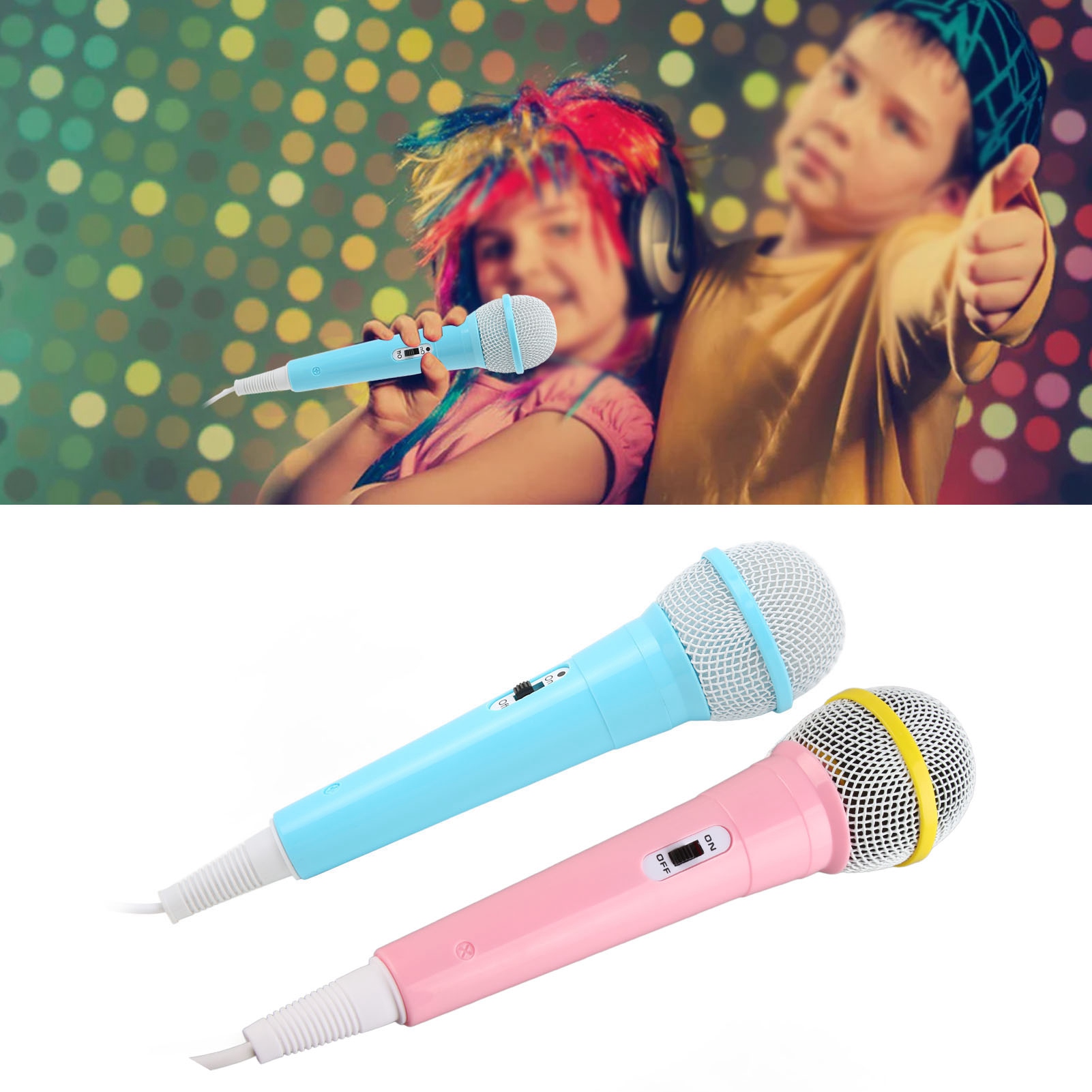 어린이 유선 마이크 3.5mm 플러그 플라스틱 저왜곡  - Musical Instrument Family 리뷰 및 가격