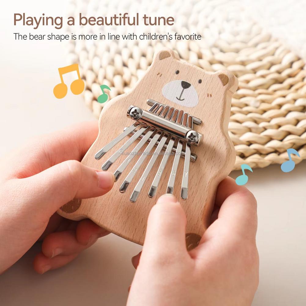 8키 미니 칼림바 휴대용 엄지 피아노 만화 곰 손가락  - Musical Instrument Kalimba 리뷰 및 가격
