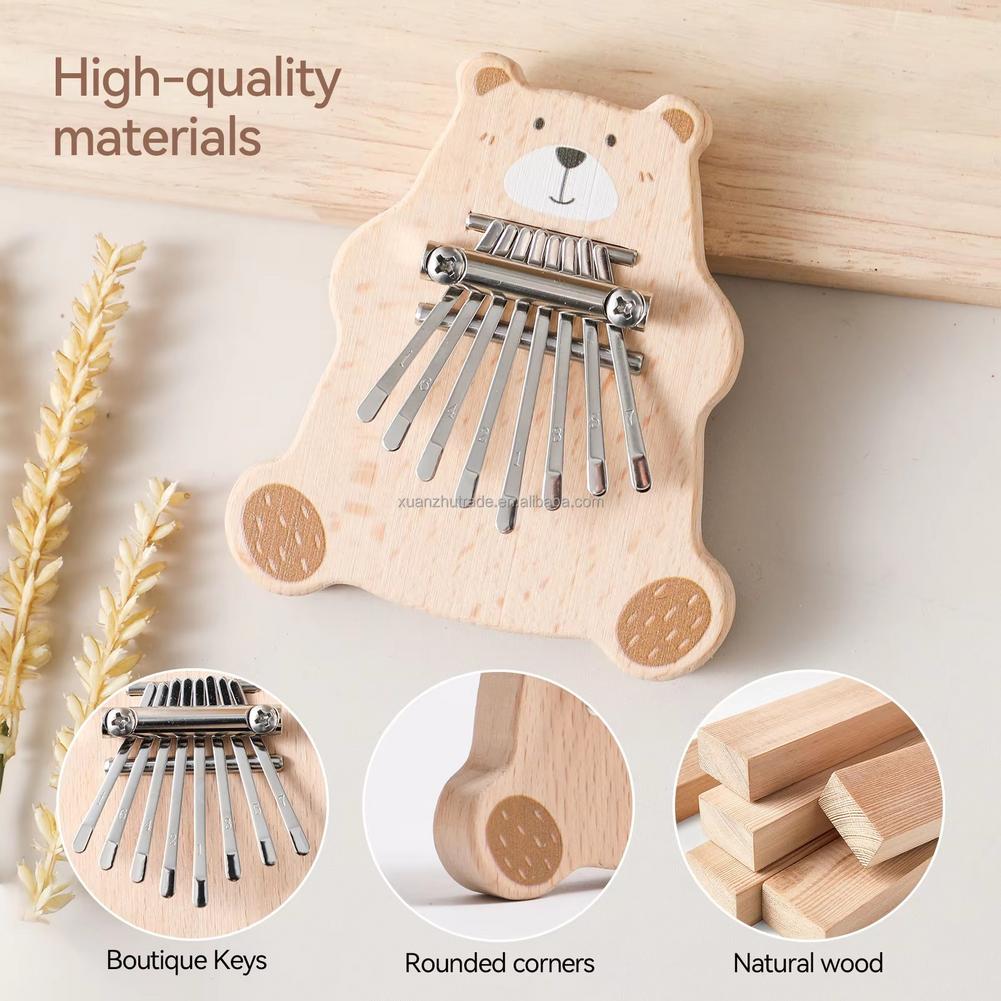 8키 미니 칼림바 휴대용 엄지 피아노 만화 곰 손가락  - Musical Instrument Kalimba 리뷰 및 가격