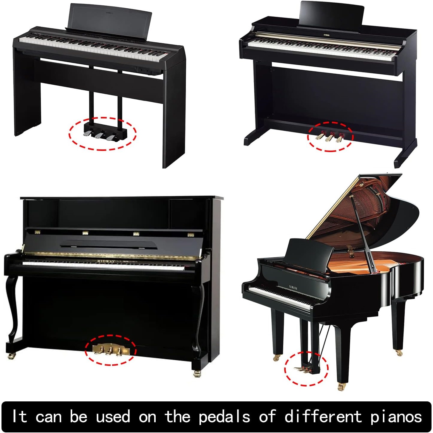 피아노 커버 페달 슬리브, 페달 커버 풋 패드, 3Pc - Musical Instrument Like Piano 리뷰 및 가격