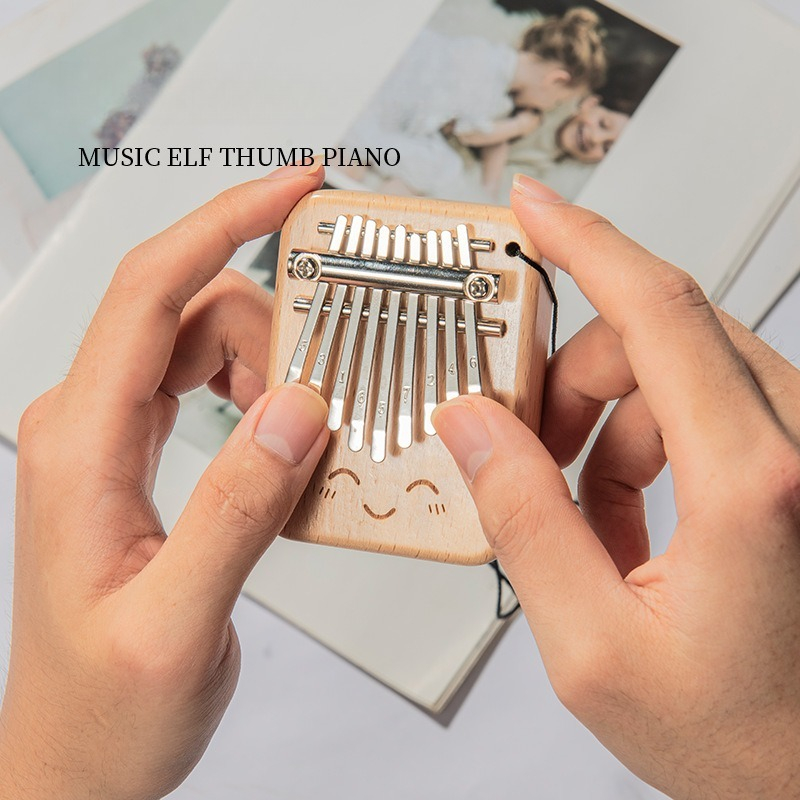단단한 나무로 만든 9음 미니 엄지 피아노 악기, 나무 - Musical Instrument Kalimba 리뷰 및 가격