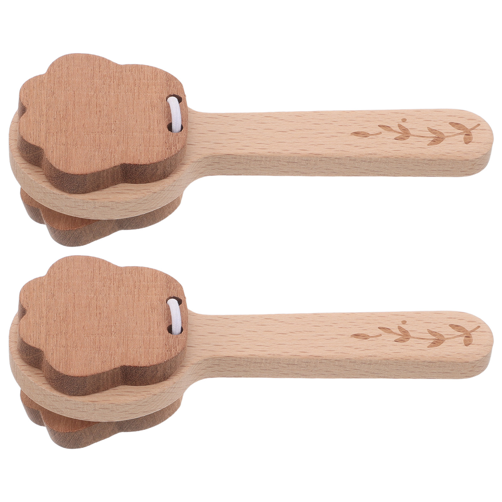 2Pcs 나무 캐스터네츠 동물 발 디자인 어린이 핸드  - Musical Instrument Family 리뷰 및 가격