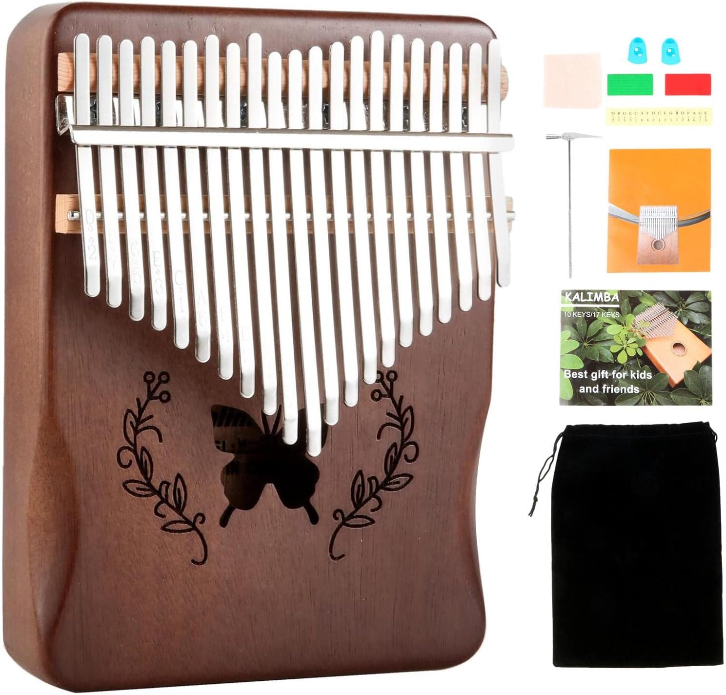 칼림바 21키 엄지 피아노, 천연 마호가니 원목 휴대용 - Musical Instrument Kalimba 리뷰 및 가격