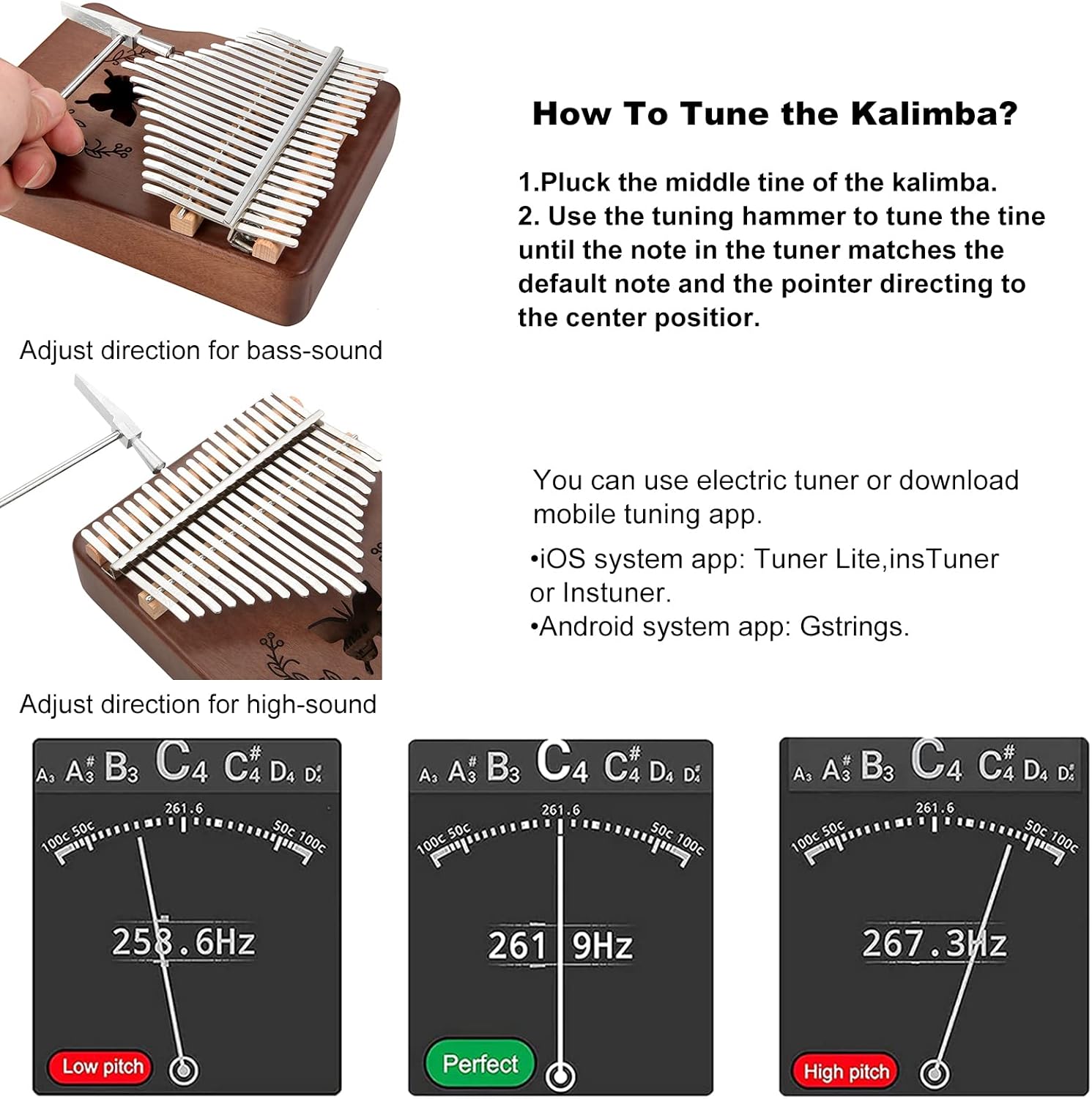 칼림바 21키 엄지 피아노, 천연 마호가니 원목 휴대용 - Musical Instrument Kalimba 리뷰 및 가격